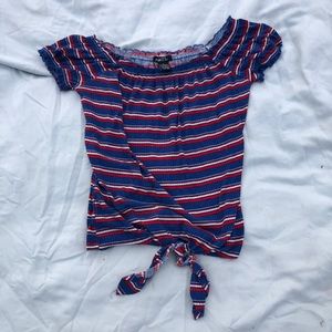 Off shoulder crop top